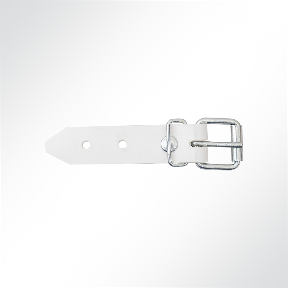 Artikelbild Schnallkappe Riemen Rollschnalle für Anhänger-Planen weiß