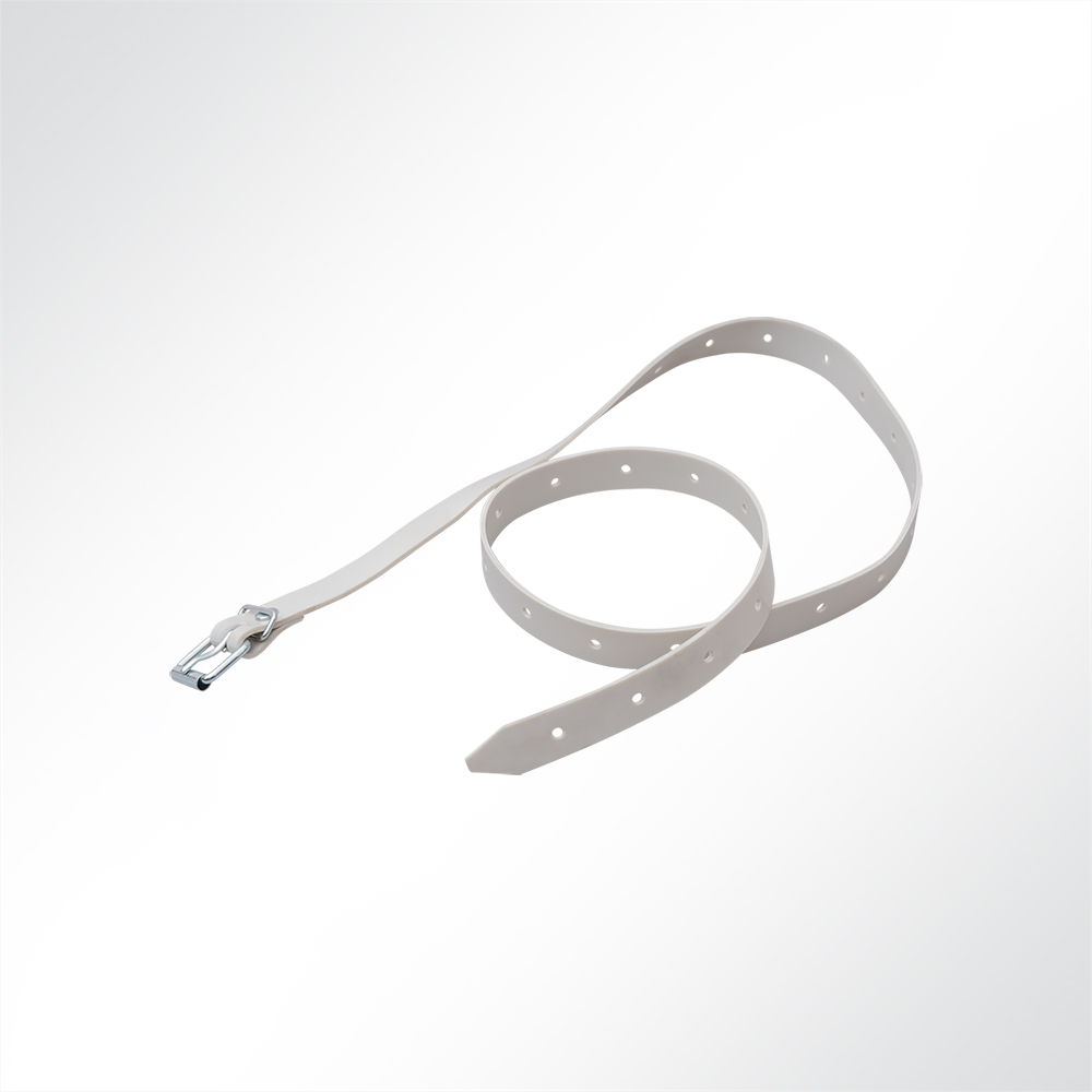 Artikelbild Schnallriemen mit Rollschnalle für Planen Grau, Länge 200mm