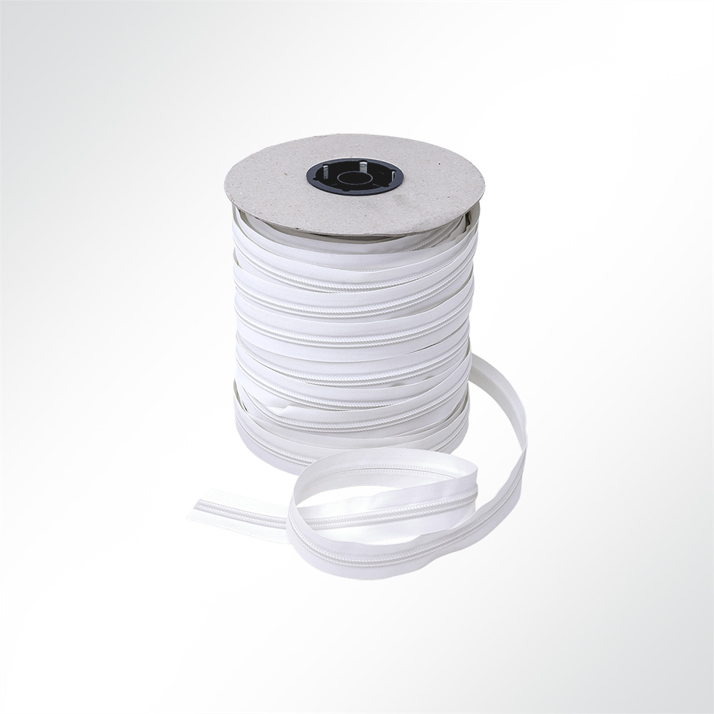 Artikelbild YKK® Spiralreißverschluß, 10mm Spiralbreite, 40mm Gesamtbreite, Weiß