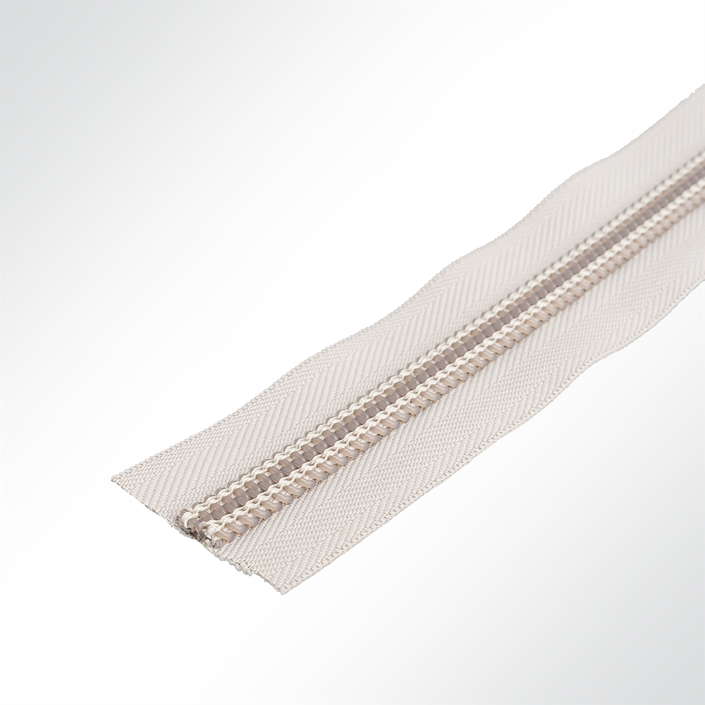 Artikelbild YKK® Spiralreißverschluß, 10mm Spiralbreite, 40mm Gesamtbreite, Hellgrau