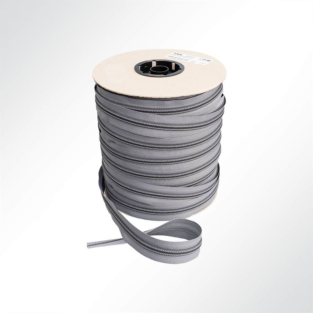 Artikelbild YKK® Spiralreißverschluß, 10mm Spiralbreite, 40mm Gesamtbreite, Mittelgrau