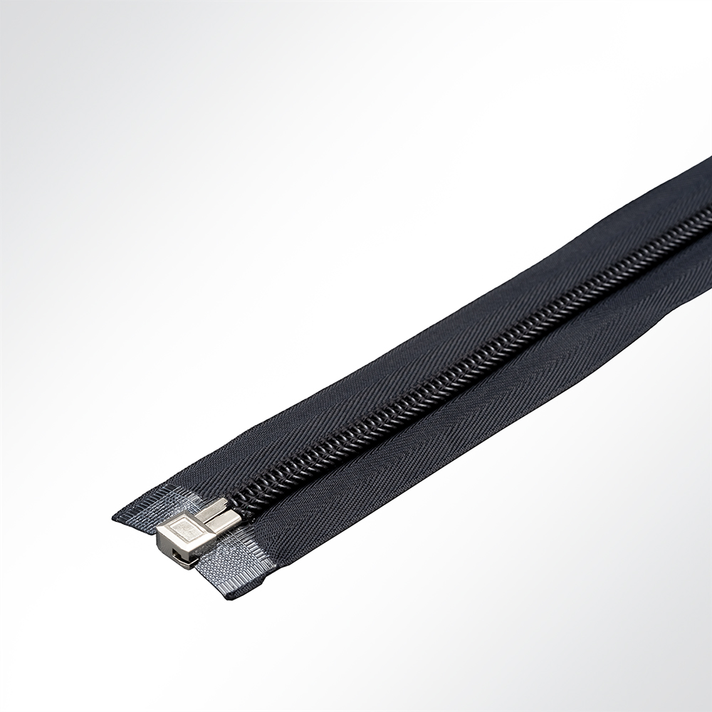 Artikelbild Spiralreißverschluss teilbar zum Nähen Spiralbreite 10mm mit Doppelschieber schwarz L: 100cm