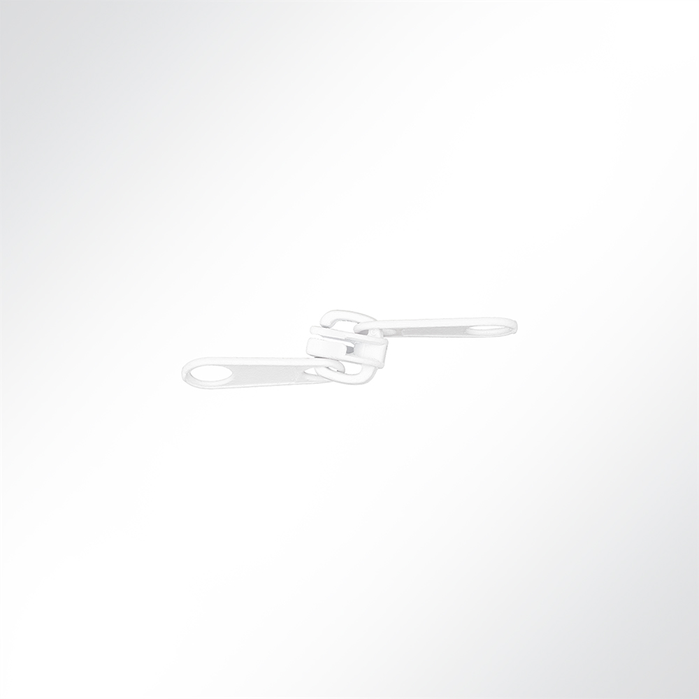 Artikelbild Doppelschieber CT08 Zinkdruckguss weiß für Spiralreißverschluss