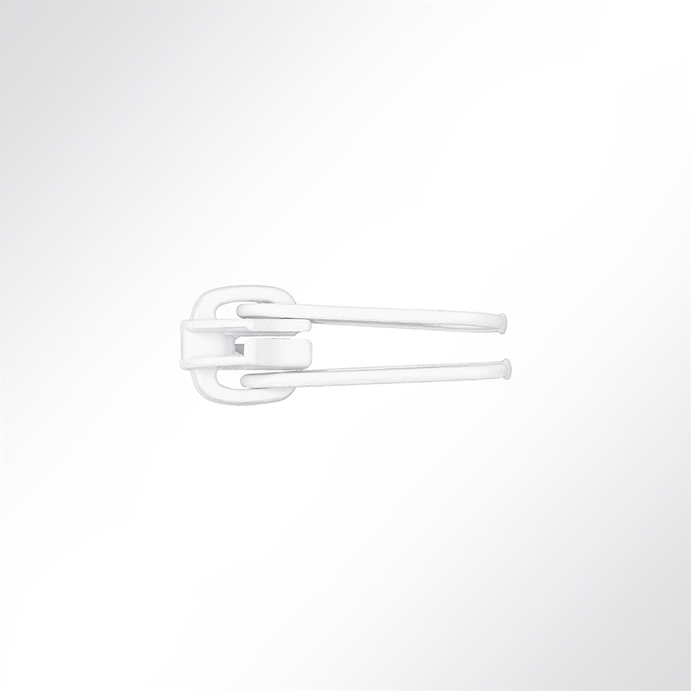 Artikelbild Doppelschieber CT08 Zinkdruckguss weiß für Spiralreißverschluss