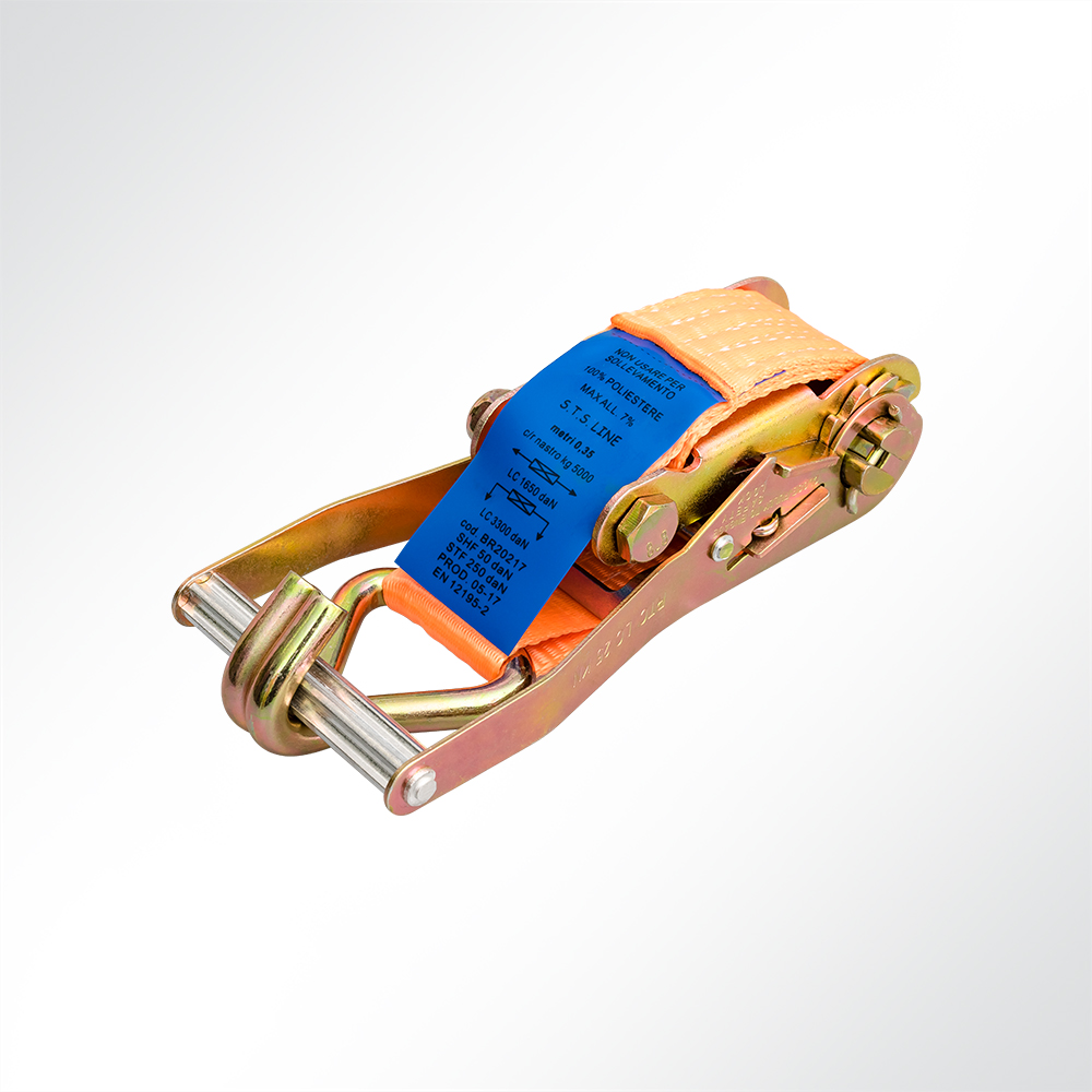 Artikelbild 2tlg. Spanngurt Zurrgurt mit Ratsche 5000kg 5t 8,85m 50mm Doppelhaken orange