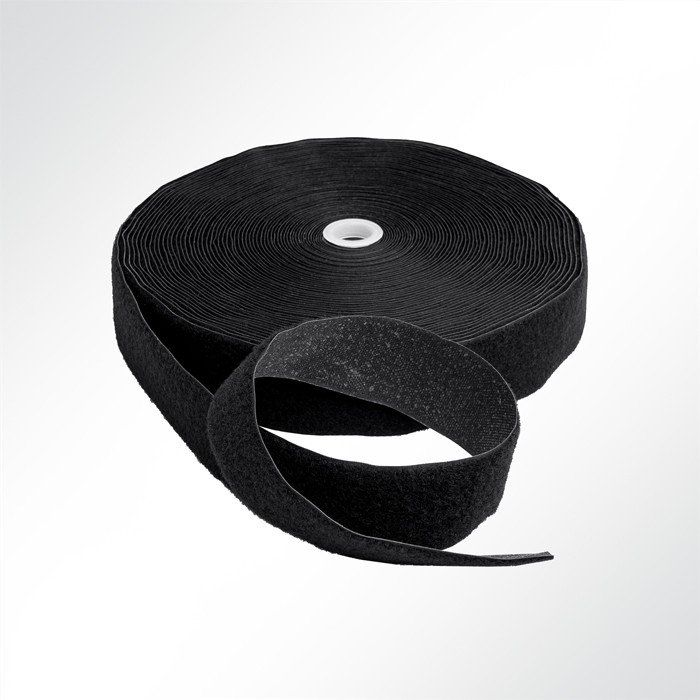 Flauschband schwarz zum Hochfrequenzschweißen – Klettband, 20–100 mm breit