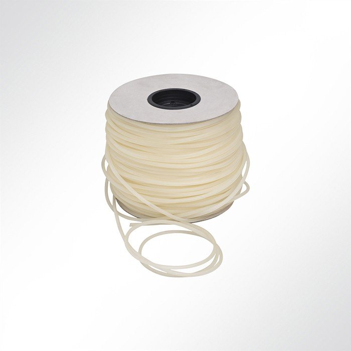 TPU Desmopan Gummi Seil hohl 7mm weiß