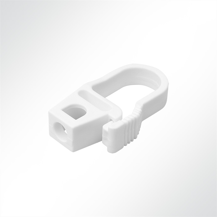 Kunststoff Karabinerhaken Nylonhaken für Expanderseil mit Sicherung